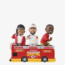 Patrick Mahomes Kelce Jones Kansas City Chiefs Super Bowl Parade Bus Bobblehead picture