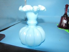 Vintage Fenton Art Glass Melon Vase picture