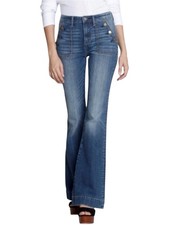 Driftwood Farrah Sailor Button Flare Jeans size 29 x 32 in Medium Wash picture