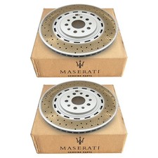 2pcs OEM Front Brake Disc Dimpled Rotors For 2017-2022 Maserati Levante S picture