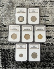 Greece Coins NGC Slabs Lot Of 7 Mixed 1970’s 1954 1964 1973 1978 MS64 MS65 picture