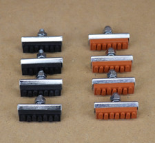 Set 4 Vintage Weinman 7 dot Style Bicycle Brake Pads Black & Red Road Caliper picture