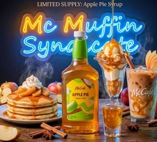 McDonald's McCafe Official ~ Apple Pie Flavored Syrup ~ 33 Fl Oz ~ Seasonal Only picture