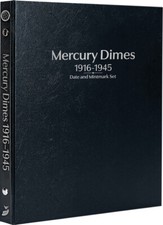 Mercury Dimes: 1916-45 Date & Mintmark Set-Whitman Prestige™ Coin Album (Black) picture