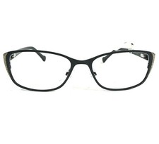 Betsey Johnson Starlet BLK Eyeglasses Frames Black Brown Cat Eye 52-18-135 picture