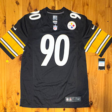 NWT T.J. Watt Pittsburgh Steelers NFL  Game Jersey Black Men’s Medium $150 picture
