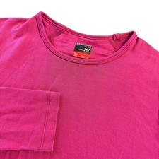 Icebreaker Womens L BodyFit 260 Tech Top Long Sleeve Magenta Wool Base Layer picture