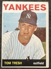 1964 TOPPS TOM TRESH (NEW YORK YANKEES) #395 VG OC picture
