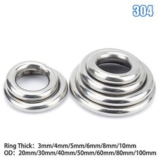 A2 Stainless Steel Metal O Ring Round Welded OD 20-100mm Wire Dia 3/4/5/6/8/10mm picture