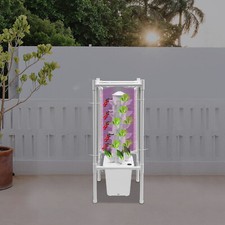 30-Pot Vertical Hydroponic Tower 6-Layer LED Auto-Watering 10L Indoor picture