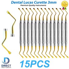 Periodontal Dental Lucas Surgical Bone Curettes 3mm Serrated Spoon Instruments picture