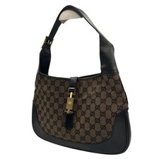 GUCCI Jackie GG Canvas Shoulder Bag Brown 3306 Vintage Japan picture
