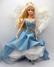 Barbie Couture Angel Doll 2008 Blonde Model Muse Blue Dress Pink Label #T2166 picture