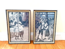 Pair of Vintage Neyret Freres Woven Silk Stevengraph 19th:C original Wunsch picture