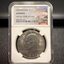 1971 Eisenhower Dollar NGC Genuine Vegas Strip Hoard Casino Hoard Ike Dollar picture