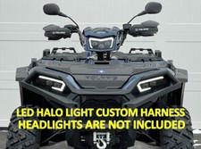 Polaris Sportsman LED light kit 2884859 custom harness w/ DRL HALOS 570 850 1000 picture