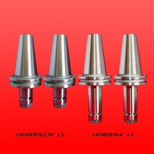 CAT40 ER16 Collet Chucks 4 Pcs w Proj. 2.76