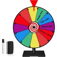 12inch Spinning Prize Wheel 12 Slots Tabletop Spinner Game With Base Standing picture