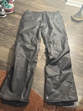 686 Insulated Black Waxed Denim Snowboard Ski Pants Men's XL infiDRY 10K Rare picture