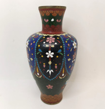 Antique Japanese Meiji Cloisonne Enamel Vase 6.5