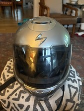Scorpion EXO 900 Modular Helmet Silver Sz XS w/Flip Visor Hardly Used. picture