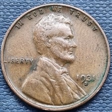1931 S Lincoln Wheat Cent 1c Better Grade XF San Francisco Key Date #102721 picture