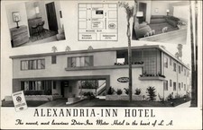 LOS ANGELES CALIFORNIA CA Alexandria Inn Hotel MID-CENTURY MODERN RPPC picture