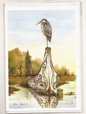 BLUE HERON (Chief Quaquane) Sue Coleman Print   Island Art Publisher Sealed picture