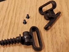 Vintage Sling Swivels set for European SXS (SIde by Side) shotgun (Brass) picture