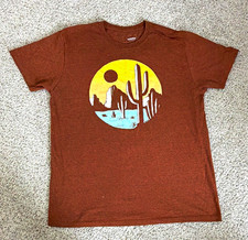 Sonoma Goods For Life Men's L Brown Desert Cactus Graphic Crewneck T-Shirt picture