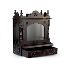 Natural Pooja Mandir With Drawer Temple Alter TeakWood Hindu Temple picture