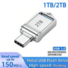 2TB USB 3.0 Type-C Flash Drive Memory Stick Pen Drive Phone Laptop Mac PC Videos picture