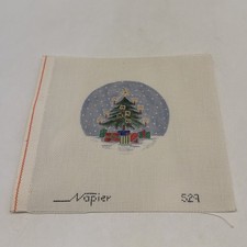 Vintage Napier Needlepoint Christmas Tree Canvas  picture