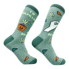 Women's Im Fulfilling My Destiny Weed Socks Funny 420 Pot Lovers Leaf Footwear picture