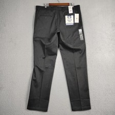 Dockers Signature Khaki Pants Men's 38x34 Straight Fit Lux Cotton Stretch Gray picture