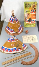 VTG 1973 Lone Ranger Gabriel Hubley Tribal Tepee / Wigwam Complete Box & Extras picture