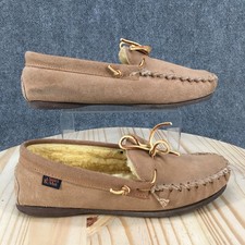 Sioux Mox Slippers Mens 11 Casual Comfort Slip On Lined Moccasins Brown Suede picture