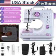 Electric Sewing Machine Portable Crafting Mending Machine 12 Built-In Stitches picture
