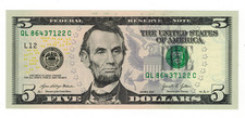 USA series 2021 A Boston $5 Five Dollar Banknote  Signature Janet Yellen UNC picture