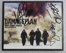 DAMAGEPLAN DIMEBAG DARRYL SIGNED AUTOGRAPHED POSTCARD VINNE PAUL PANTERA RARE picture