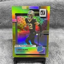 2022 Panini Donruss CHRIS OLAVE Rated Rookie Gold HOLO Foil Press Proof #309 RC picture