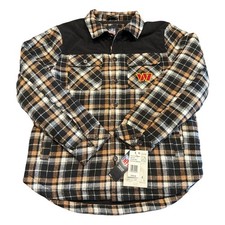 NWT G-III NFL Washington Commanders Plaid Quilted Shirt Jacket, Men’s Medium picture