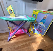 HTF 90s Vintage Nostalgia Pretend Play Iron Board Cleaning Mom and Me Toy Set picture