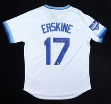Carl Erskine 2xSigned Brooklyn Dodgers Jersey (Beckett) 1955 World Champ Pitcher picture