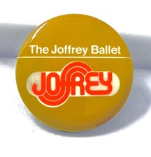 The Joffrey Ballet Vintage 1970s Pin 1.5” Dance Logo Pinback Button picture