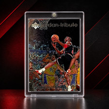 Michael Jordan Card Refractor 90s Insert Chrome Holo Foil Bulls Jersey #23 NBA picture