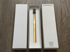 Aurezzi 24K Gold Plated Luxurious Toothbrush W/ Soft Black Bristles Switzerland picture