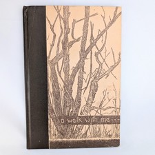 Gwen Frostic A Walk With Me Vintage 1958 Hardcover Nature Art Illustrated Book picture