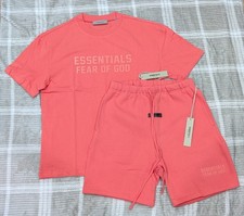 Fear of God Essentials 'CORAL' Loose Oversized Tee & Short  Size 'M' Set SS22 picture