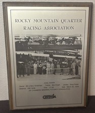 Vintage 1978 Centennial Race Track Winner's Circle Plaque - Cool Kisser picture